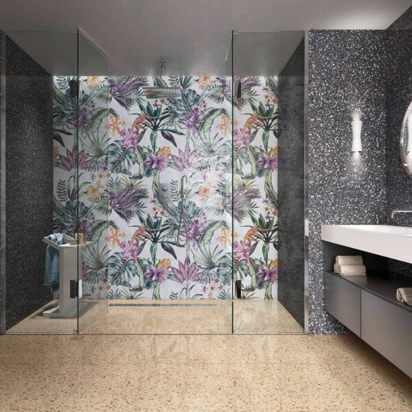 Una giungla colorata per doccia